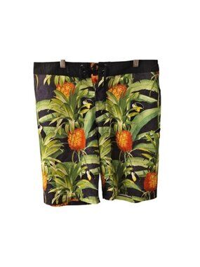 Hurley Phantom Men's Pineapple Toucan Hawaiian Surf Swim Board Shorts - Size 32